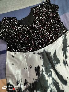 Black And White Gawn Kurti