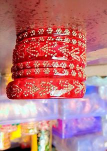 All Size Glass Dangless Kada Set