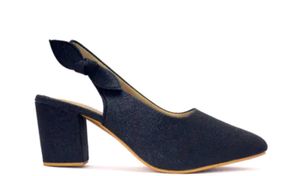 Stylish Black Slingback Heels