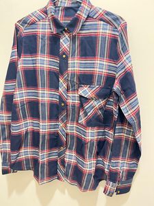 Big size Printed Check shirt