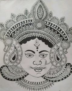 Maa Durga Drawing