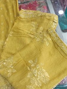 Elegant Mustard Yellow Salwar Kameez Set