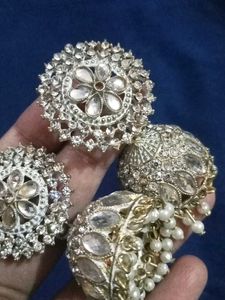 Silver Jhumka Earrings