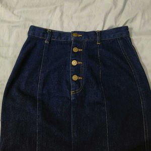 Dark Blue, Denim Skirt
