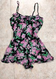 💜Floral Playsuit By FOREVER21