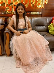 Beautiful Peach Lahenga