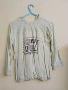 Casual Olive Green Top