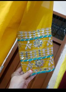 Yellow Embroidered Indian Suit