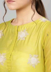 Elegant Yellow Embroidered Kurta Set