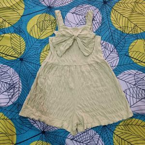 Cute Romper with Bow (lime green)