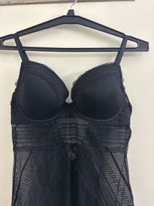 H&amp;M LACE TRIMMED BODYSUIT THONG