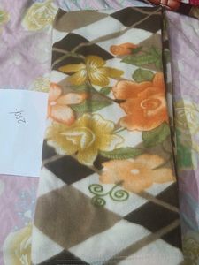 Vintage Floral &amp; Diamond Throw Blanket Single Bed