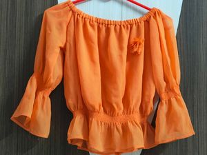 Fancy PEACH COLOUR TOP