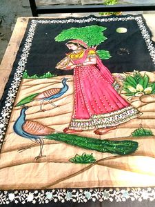 Hand-Painted Indian Textile Art