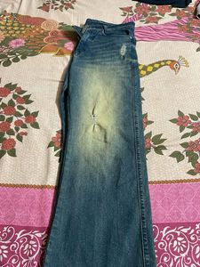 Oversized boot cut jeans