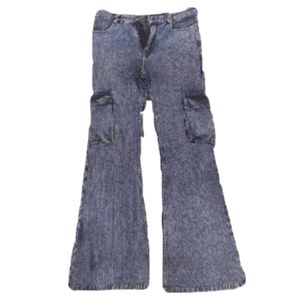 Vintage Flare Leg Cargo Jeans