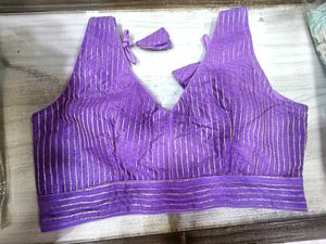 Purple Striped Blouse