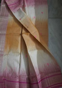 Beautiful Pink &amp; Gold Tant Benarasi Saree