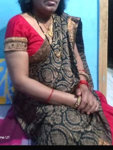 Red Pink &amp; Black Saree with blouse