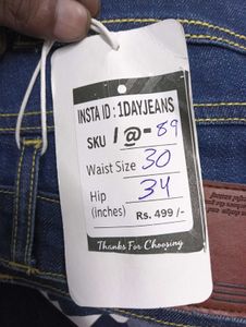 Ladies High Waist Slim Fit 30 Wais Size Jeans