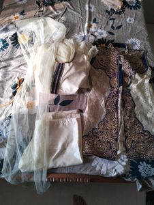 3 Pic Wedding Gown With Cott