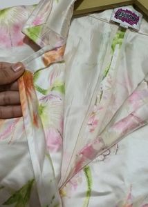 Satin Blazer Brand Name Printed