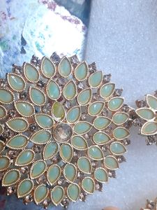 Elegant Pearl &amp; Stone Ethnic Jewelry Set