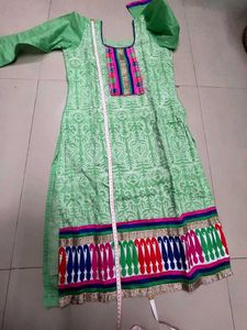 Green Embroidered Kurti