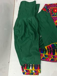 Navratri Special Green Embroidered Kurta Set