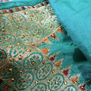 🦚Elegant Teal Saree🦚