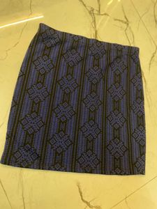 Patterned Mini Skirt