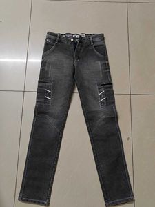 Gray Cargo Jeans