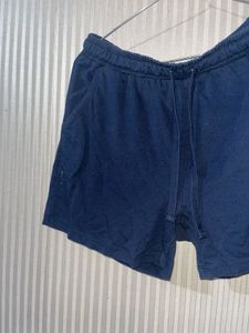 Navy Blue Cotton Shorts
