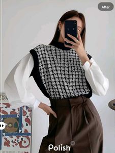New With Tag Korean Dotted Pullover