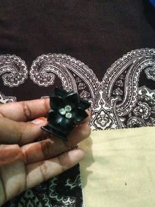 Black Flower Hair Clip