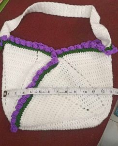 Handmade Crochet  Lily Tote