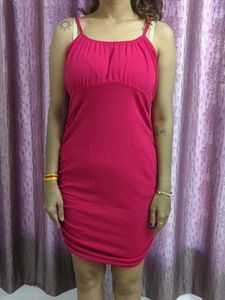 Pink Sleeveless Bodycon Dress