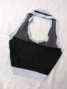 New With Tag Halter Neck Korean Ribbed Top