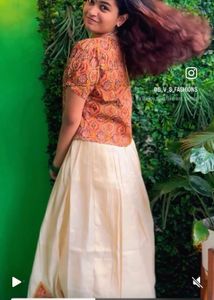 Never Used Ajrakh Print  Skirt &amp; Top Size