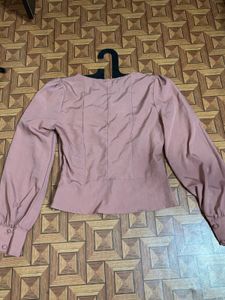 Peach Button-Down Top