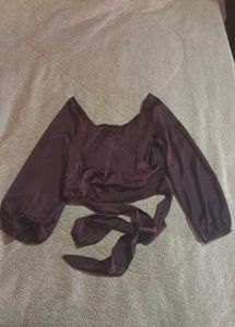 Lantern Sleeves With Braided Tie Back