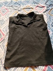 Sleeveless Black Top