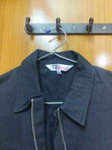 Denim Black Crop Jacket