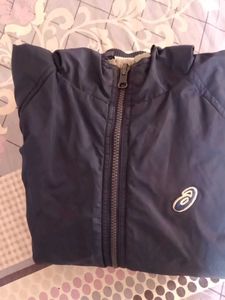 Navy Blue Windbreaker Jacket