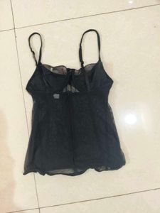 black sexy shining top for women