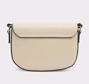 Iykyk Compact Beige Textured Sling Bag