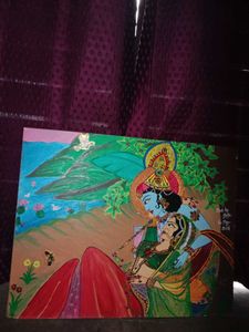 Lord Krishna Radha Amazing 😍 Painting