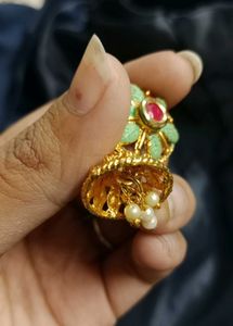 Jhumka Earrings - Gold Tone