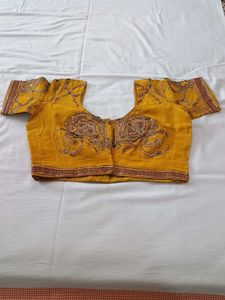 Elegant Yellow Embroidered Saree