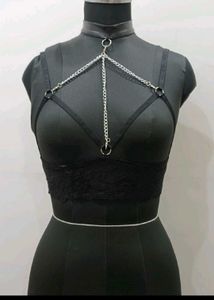 Chain Detail Harness Bralette